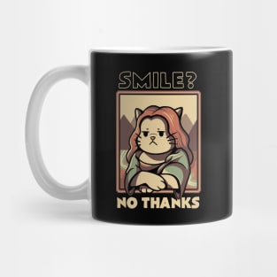 Smile No Thanks Monalisa Cat by Tobe Fonseca Mug